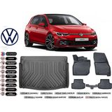 Volkswagen Golf 8 Otomatik 2024 Model Alt Bagaj Havuzu Araca Özel Siyah Extra Havuzlu Paspas Takımı