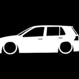 Volkswagen Golf MK4 Basık kasa sticker kelebek cam yapıştırması