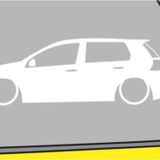 Volkswagen Golf MK5 Basık kasa sticker kelebek cam yapıştırması