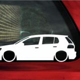Volkswagen Golf MK6 Basık kasa sticker kelebek cam yapıştırması