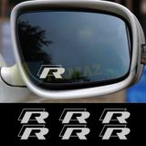 Volkswagen Golf Passat Tiguan R Logo Ayna Oto Sticker 6 Adet