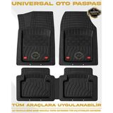 Volkswagen Jetta 1981-2000 Model Uyumlu 4D Jkr Pro Siyah Havuzlu Paspas Universal-Yumuşak Kaymaz Taban