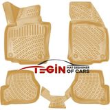 Volkswagen Jetta 2005-2011 3D Havuzlu Paspas Bej - Araca Özel - Çok Renkli