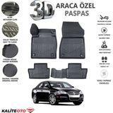 Volkswagen Jetta 2005 Model Tam Uyumlu Kokusuz 3D Havuzlu Paspas - Siyah