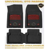 Volkswagen Jetta 2010 Model Uyumlu 4D Jkr Pro Kırmızı Havuzlu Paspas Universal-Yumuşak Kaymaz Taban