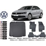 Volkswagen Jetta 2015 Model Cepsiz Bagaj Havuzu Araca Özel Siyah Extra Havuzlu Paspas Takımı