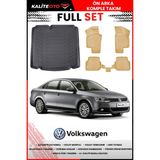Volkswagen Jetta 2017 Model 4d Cepsiz Bagaj ve Pro Serisi Havuzlu Bej Paspas Takımı - Siyah