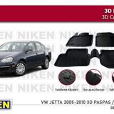 Volkswagen Jetta Havuzlu 3d Paspas Niken Siyah 2004-2010 Arası