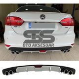 Volkswagen Jetta mk6 Difüzör Arka Tampon Eki 4 Egzoz Çıkışlı Gri