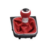 Volkswagen Jetta Vw Golf 5 Ve 6 Jetta Vites Topuzu Körüğü 5 Vites Kırmızı Süet Deri 2005-2014