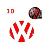 Volkswagen Kırmızı 3D Logo Arma Sticker