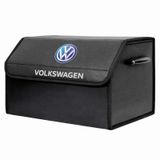Volkswagen Marka Logolu Oto Bagaj Organizer Çanta Oto Bagaj Çantası 2 Bölmeli Suni Deri 48 Cm X 31 Cm X 29 Cm