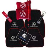 Volkswagen Nakışlı Araç Oto Halı Paspas Volkswagen Kırmızı Polar Oto Yastık & Araç Aksesuar