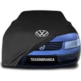 Volkswagen Passat 5 (1996 - 2000) Siyah Kumaş Araba Branda Logolu Kumaş Araba Brandası Penye Oto Branda - Araç modeline özel tasarım