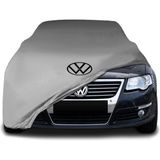 Volkswagen Passat B6 (2005 - 2010) Gri Kumaş Araba Branda Logolu Kumaş Araba Brandası Penye Oto Branda - Araç modeline özel tasarım