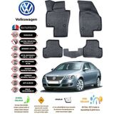 Volkswagen Passat B6 2007 Model 4d Araca Özell Havuzlu Paspas Takımı - Siyah