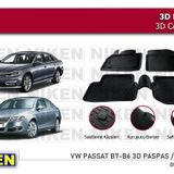 Volkswagen Passat B6 Havuzlu 3d Paspas Niken Siyah 2005+ Sonrası