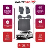 Volkswagen Passat B7 2014 Model Bagaj Havuzu+4d Araca Özel Havuzlu Paspas Takımıı Prqx - Siyah