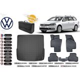Volkswagen Passat B7 Stw 2012 Model Bagaj Havuzu+4d Araca Özel Havuzlu Paspas Takımıı Rice - Siyah