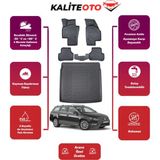 Volkswagen Passat B7 Stw 2013 Model Bagaj Havuzu+4d Araca Özel Havuzlu Paspas Takımıı Prqx - Siyah