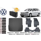 Volkswagen Passat B7 Stw 2013 Model Bagaj Havuzu+4d Araca Özel Havuzlu Paspas Takımıı Rice - Siyah