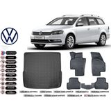 Volkswagen Passat B7 Variant 2012 Model Bagaj Havuzu Araca Özel Siyah Extra Havuzlu Paspas Takımı
