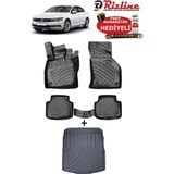 Volkswagen Passat B8 2015-2023 Havuzlu Paspas ve Bagaj Havuzu Seti - Siyah