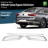 Volkswagen Passat B8.5 İcin Krom Egzoz Gorunumu Difuzor Citasi 3 Parca 2019 Ve Uzeri