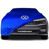 Volkswagen Passat B8-B8.5 (2014 - ) Mavi Kumaş Araba Branda Logolu Kumaş Araba Brandası Penye Oto Branda - Araç modeline özel tasarım