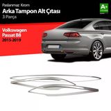 Volkswagen Passat B8 İcin Krom Arka Tampon Alt Citasi 3 Parca 2015 Uzeri