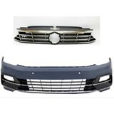 Volkswagen Passat B8 Için Uyumlu R-Line Ön Tampon & Panjur Set 2015+
