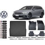 Volkswagen Passat B8 Stw 2015 Model Bagaj Havuzu Araca Özel Siyah Extra Havuzlu Paspas Takımı