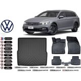 Volkswagen Passat B8 Stw 2017 Model Bagaj Havuzu Araca Özel Siyah Extra Havuzlu Paspas Takımı