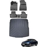 Volkswagen Passat B8/8.5 2022 Model Bagaj Havuzu+Araca Özel Üretim 3D Havuzlu Paspas - Siyah