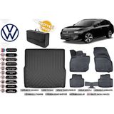 Volkswagen Passat B9 Stw 2025 Model Bagaj Havuzu+4d Araca Özel Havuzlu Paspas Takımıı Rice - Siyah