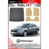 Volkswagen Passat cc 2013 Model 4d Bagaj ve Pro Serisi Havuzlu Bej Paspas Takımı - Siyah