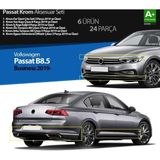 Volkswagen Passat Uyumlu B8.5 Business Krom Aksesuar Seti 24 Parça S Dizayn A+Kalite