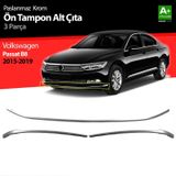 Volkswagen Passat Uyumlu B8 Krom Ön Tampon Alt Çıtası 3 Parça 2015-2019
