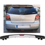 Volkswagen Polo 04-09 Uyumlu Body Kit Difüzör 4 Çıkış Gri Yuvarlak