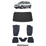 Volkswagen Polo 2002 Model 5d Premium Ekstra Havuzlu Paspas ve Bagaj Havuzu Set - Siyah