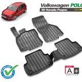 Volkswagen Polo 2010-2016 Arası Siyah 3D Havuzlu Paspas