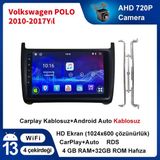 Volkswagen Polo 2010-2017 Yıl Android Kablosuz Carplay Navigasyon Multimedya 9 Inch Ekran 4 GB Ram + 32GB Rom Çerçeveli ve Arka Görüş Kameralı