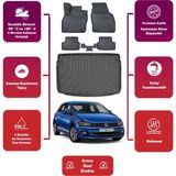 Volkswagen Polo 2017 Model Üst Bagaj Havuzu+4d Araca Özel Havuzlu Paspas Takımıı Maxii - Siyah