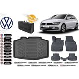 Volkswagen Polo 2018 Model Trendline Bagaj Havuzu+4d Araca Özel Havuzlu Paspas Takımıı Rice - Siyah