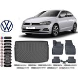 Volkswagen Polo 2019 Model Üst Bagaj Havuzu Araca Özel Siyah Extra Havuzlu Paspas Takımı