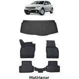 Volkswagen Polo 2020 Model 5d Premium Ekstra Havuzlu Paspas ve Bagaj Havuzu Set - Siyah