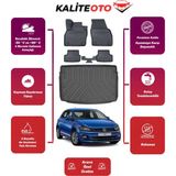 Volkswagen Polo 2020 Model Üst Bagaj Havuzu+4d Araca Özel Havuzlu Paspas Takımıı Prqx - Siyah