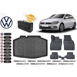 Volkswagen Polo 2021 Model Trendline Bagaj Havuzu+4d Araca Özel Havuzlu Paspas Takımıı Rice - Siyah