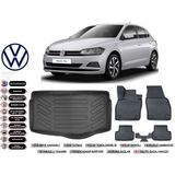 Volkswagen Polo 2022 Model Alt Bagaj Havuzu Araca Özel Siyah Kokusuz Havuzlu Paspas Takımı