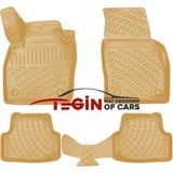 Volkswagen Polo 2023 3D Havuzlu Paspas Bej - Siyah